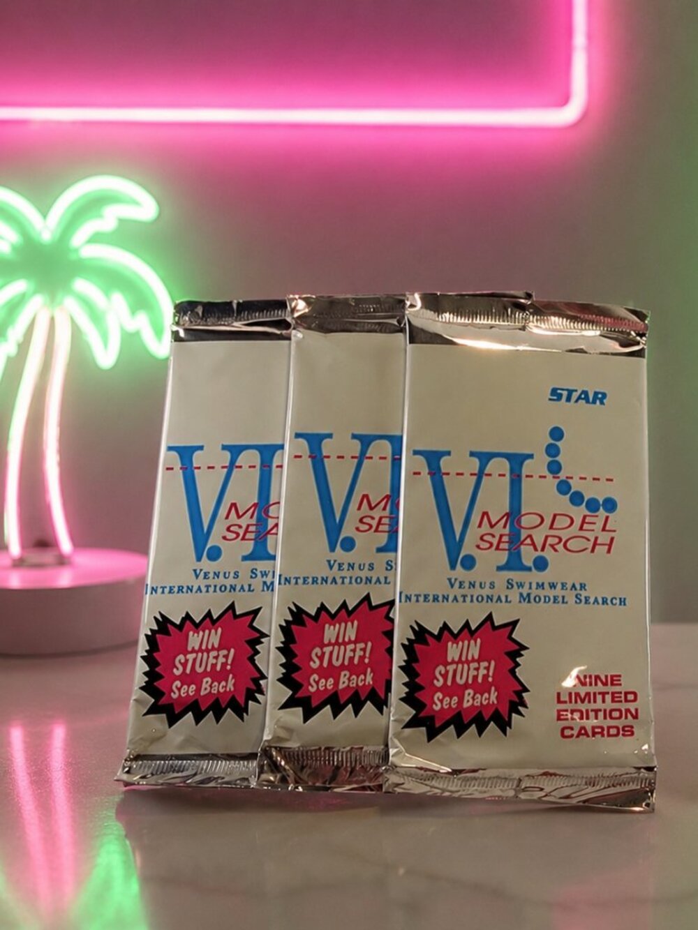 1994 Venus Swimwear Model Search Trading Cards 4 Sealed Packs Star International